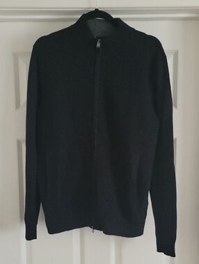 Boss Black Men's Zip-Up Knit Cardigan